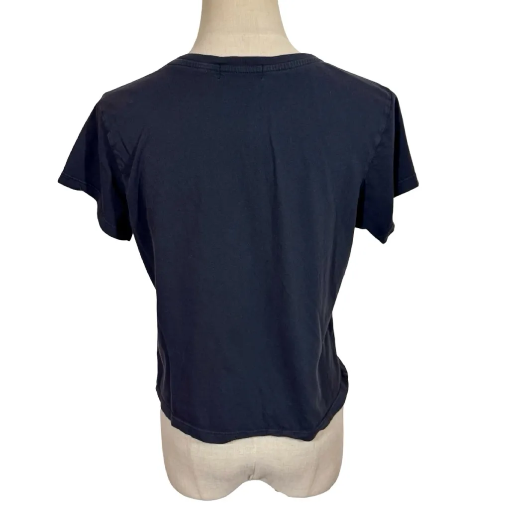 Belen Cindy Cropped Tee in Vintage Black Made in USA - Image 6