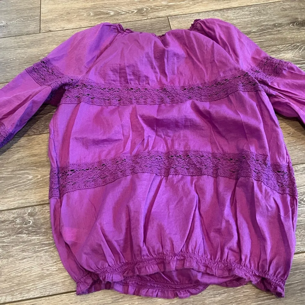 Old Navy Magenta Purple Blouse Top - Image 3