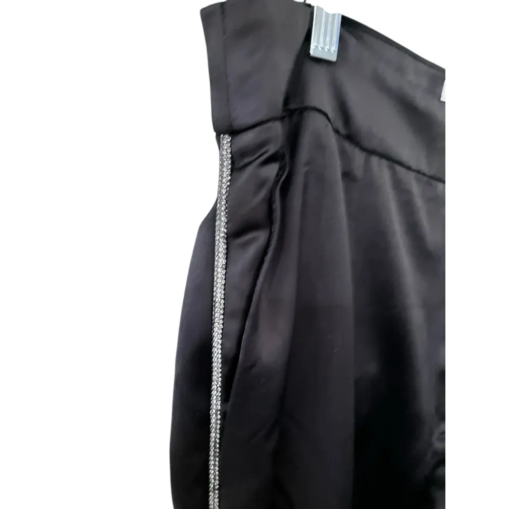 Jason Wu Black Wide Leg Rhinestone Atlas Pants Size 8 Pockets Women's High Rise - Image 2