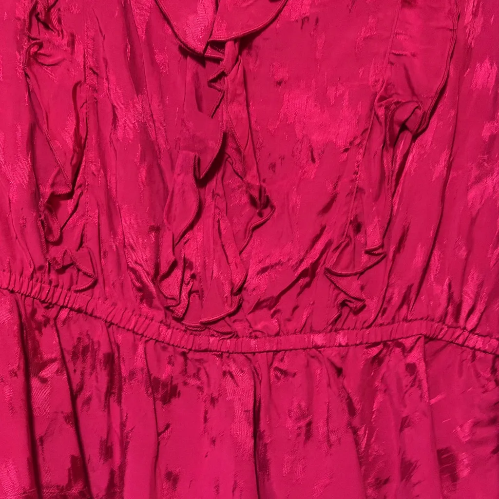 Sam Edelman Kamila long sleeve peplum Vibrant Fuschia Blouse Size XL NWT Boho - Image 6