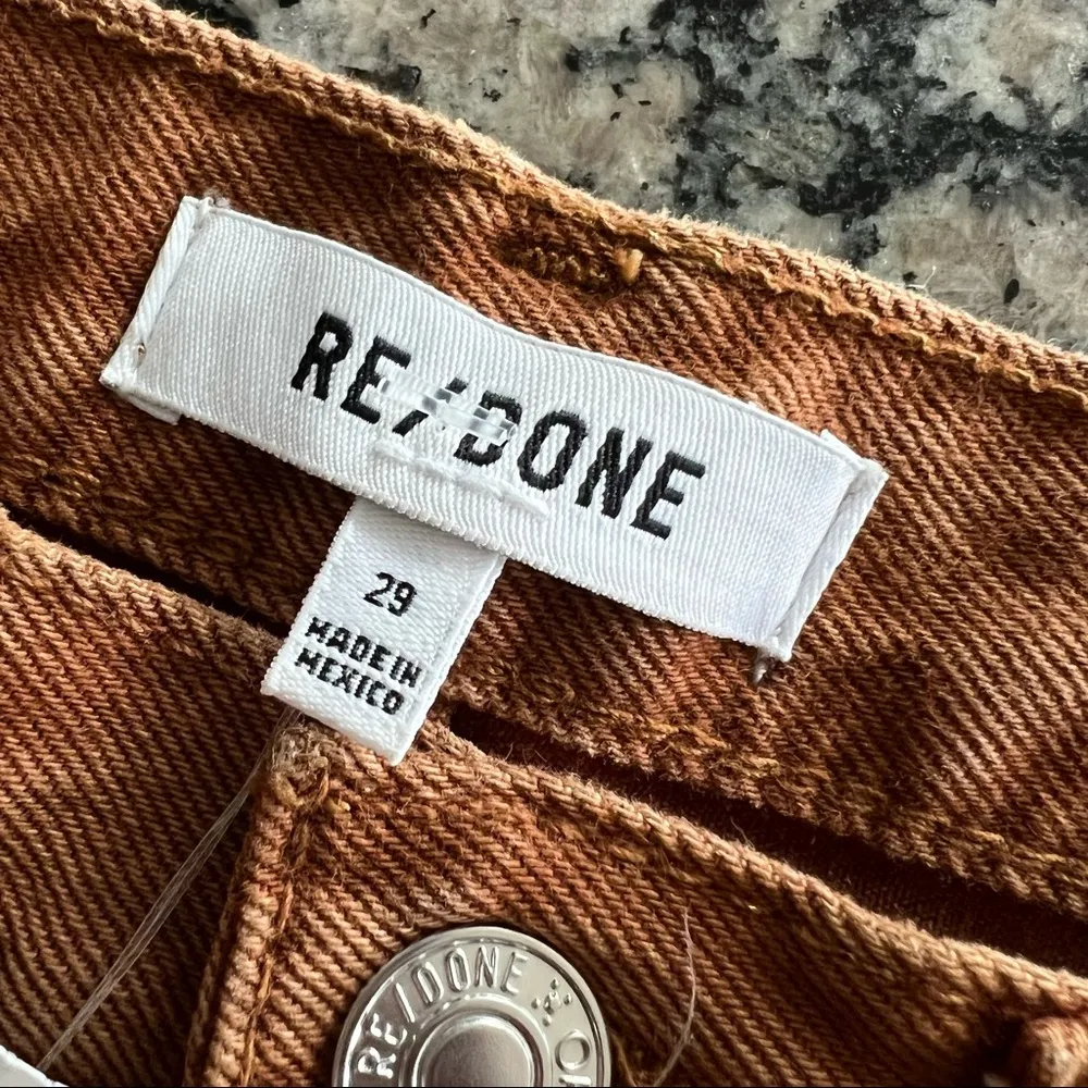 Re/Done Ultra High-Rise Stovepipe Jeans in Terracotta, Size 29 New w/Tag - Image 12