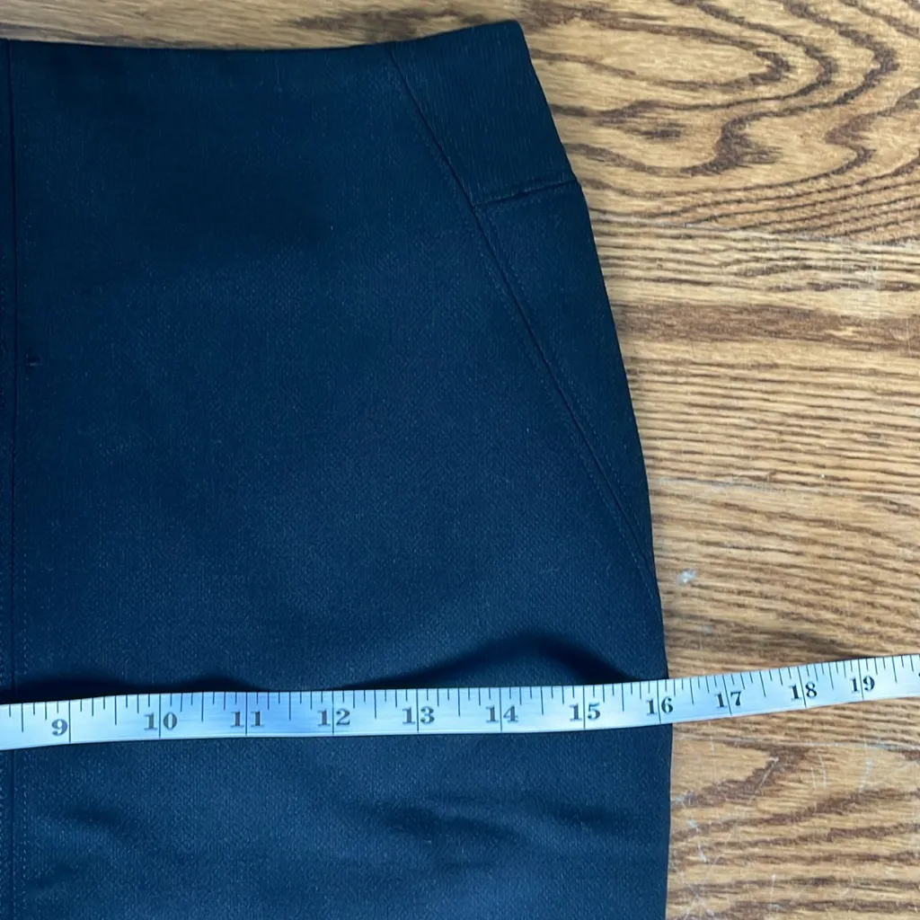 Ann Taylor Loft Classic Black Pencil Skirt Size 0 Petite Work Office Zip Stretch - Image 10