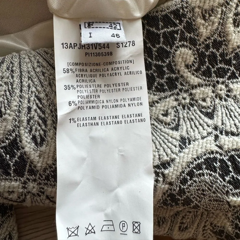 Plein Sud Brocade Mini Dress NWT FR42 US10 Black Gray White Made in Italy Size 10 - Image 11