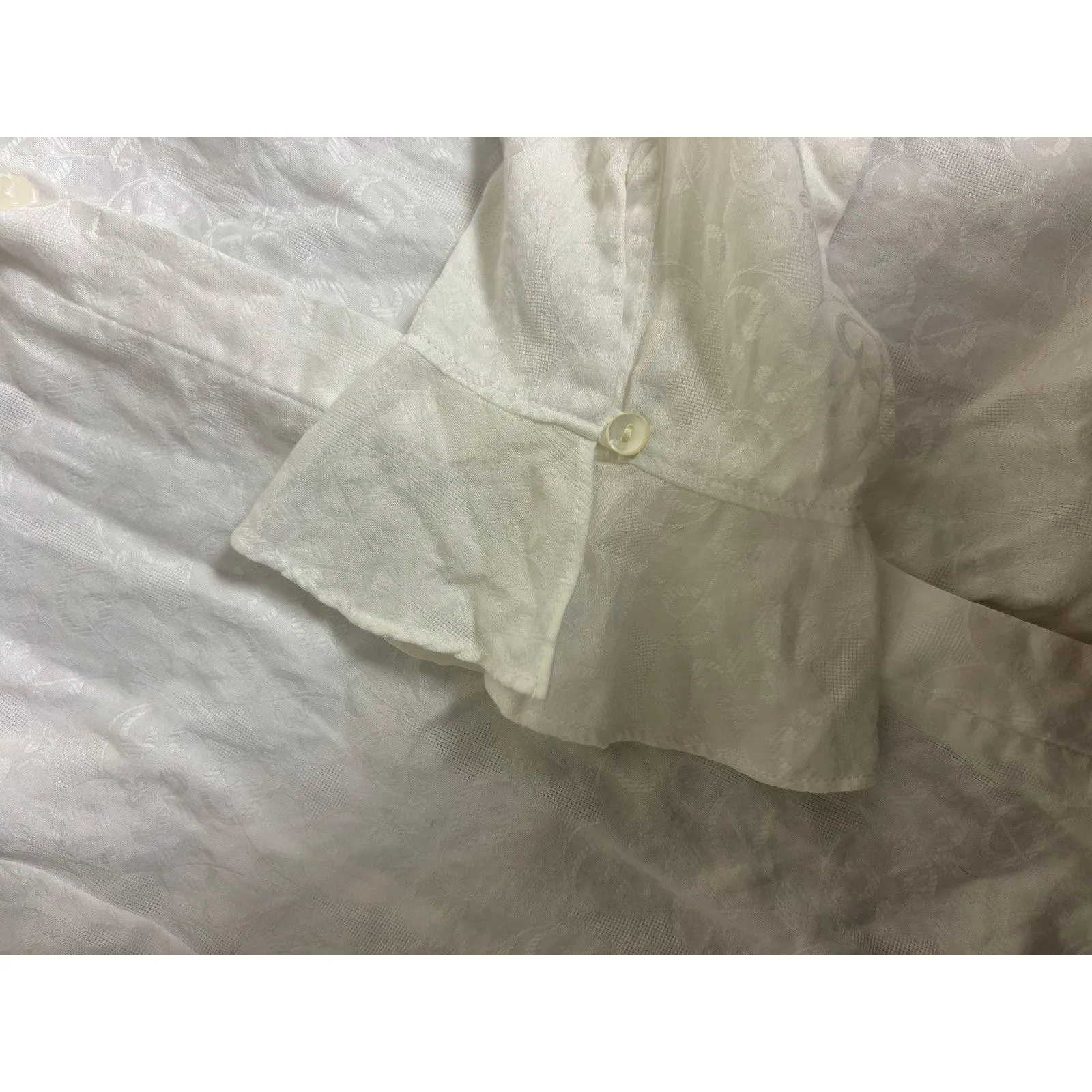 Vintage Talbots White Button Down Blouse | Petite 12 | Classic Collared Shirt - Image 5