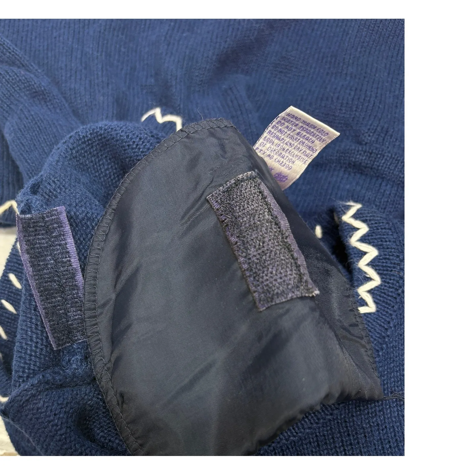 Vintage Susan Graver Women's Embroidered Cardigan Whimsical Patriotic Festive M Blue Size L - Image 9