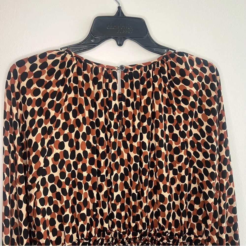 Kate Spade Dotty Leopard Spin Long Sleeve Dress - Image 6