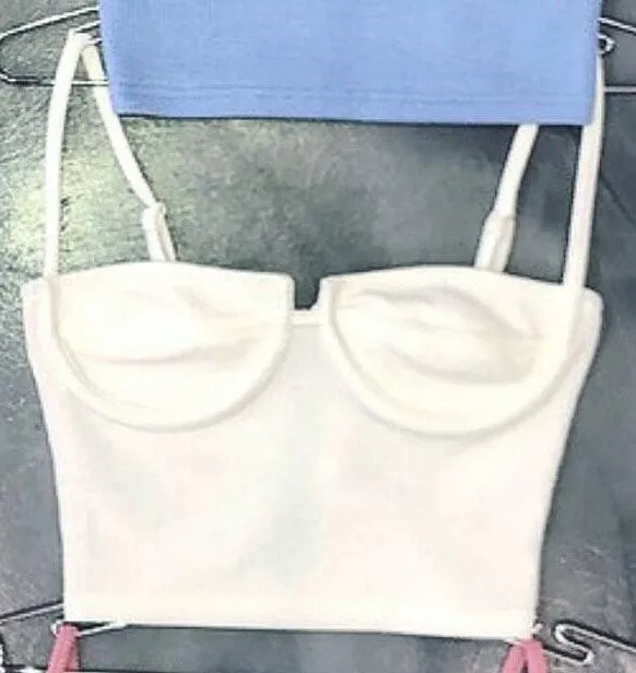White Crop Top With Underwire - Image 3
