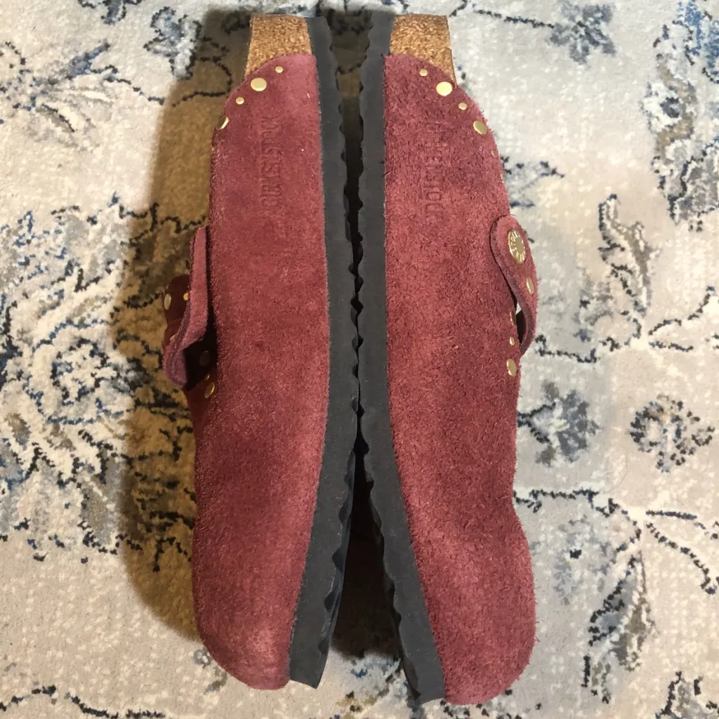 Birkenstock Boston Rivets Clogs Zinfandel suede - Image 7