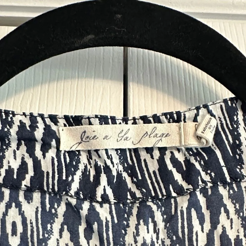 Joie a la plaza Women's Navy Blue and White Beach Coverup Dress - Size XS - Image 5