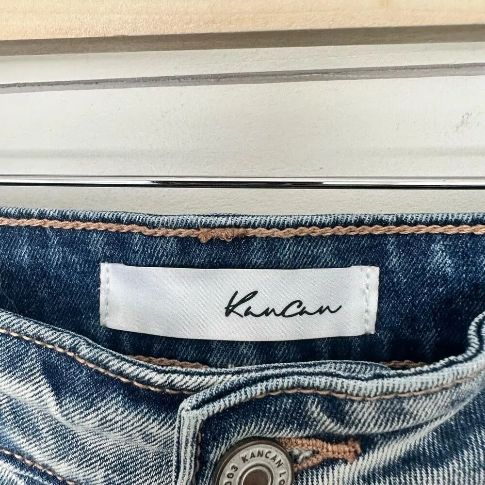 Kancan Women’s 7/27 Shelly High Rise Boyfriend Jeans Blue - Image 2