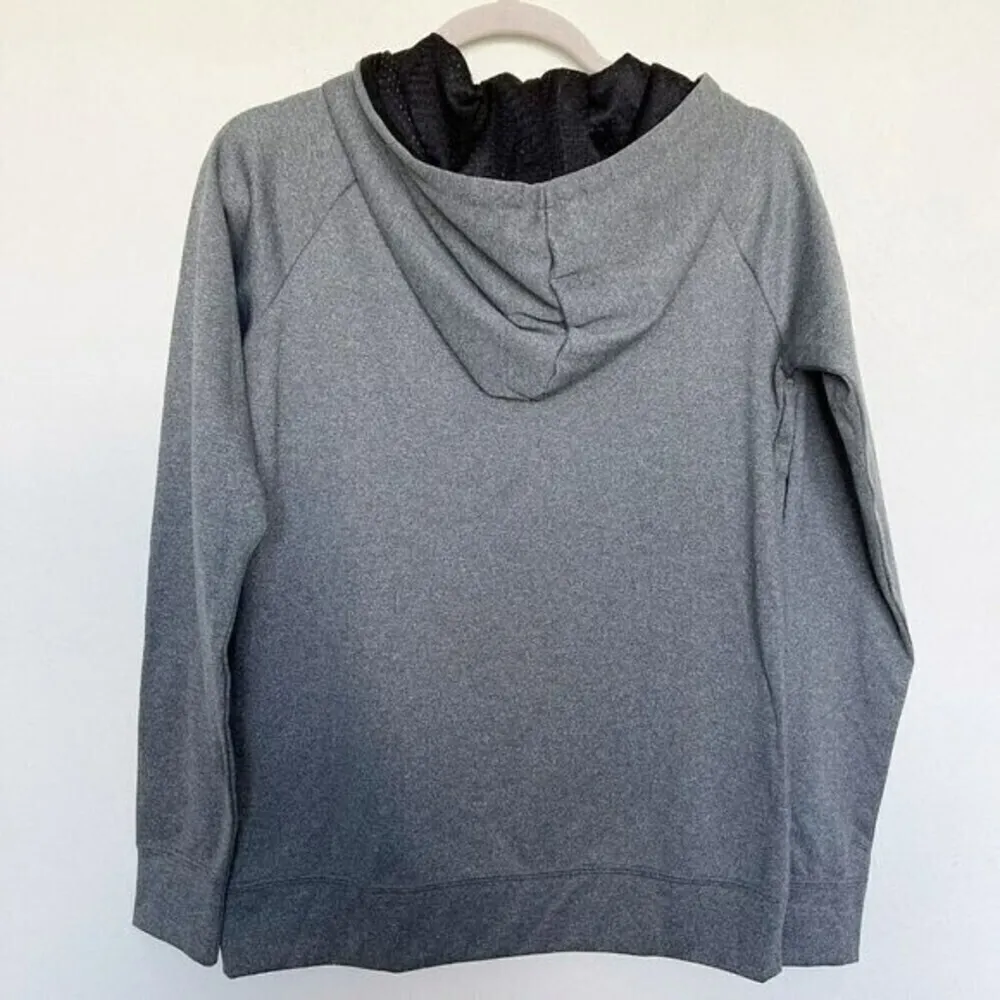 VARSITY preppy hoodie Pullover Sweatshirt SMALL grey number 0 Activewear Gray - Image 6