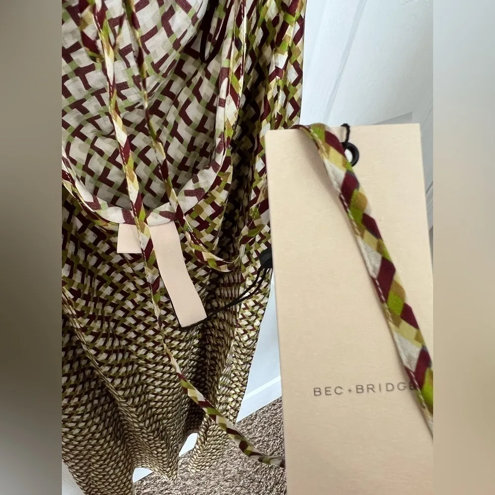 Bec + Bridge Quinn silk Maxi Dress in Siena Geo - Image 9