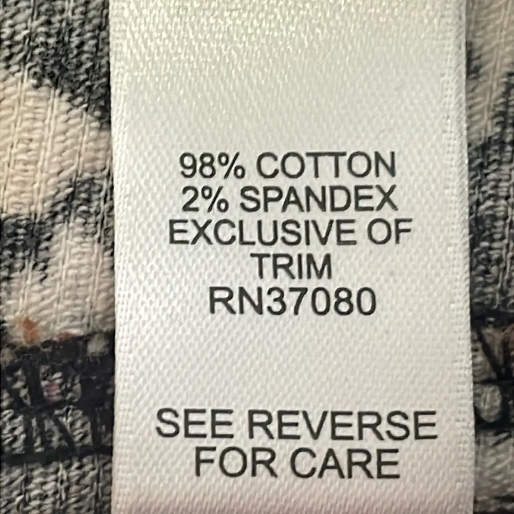 Versona Floral Boot Cut Corduroy Pants Black and Blue - Image 6