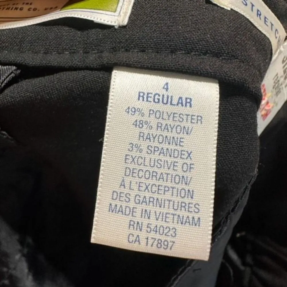 NWT Y2K Old Navy Womens Flat Front Low Rise Dress Pants Black Size 4‎ Velvet - Image 11