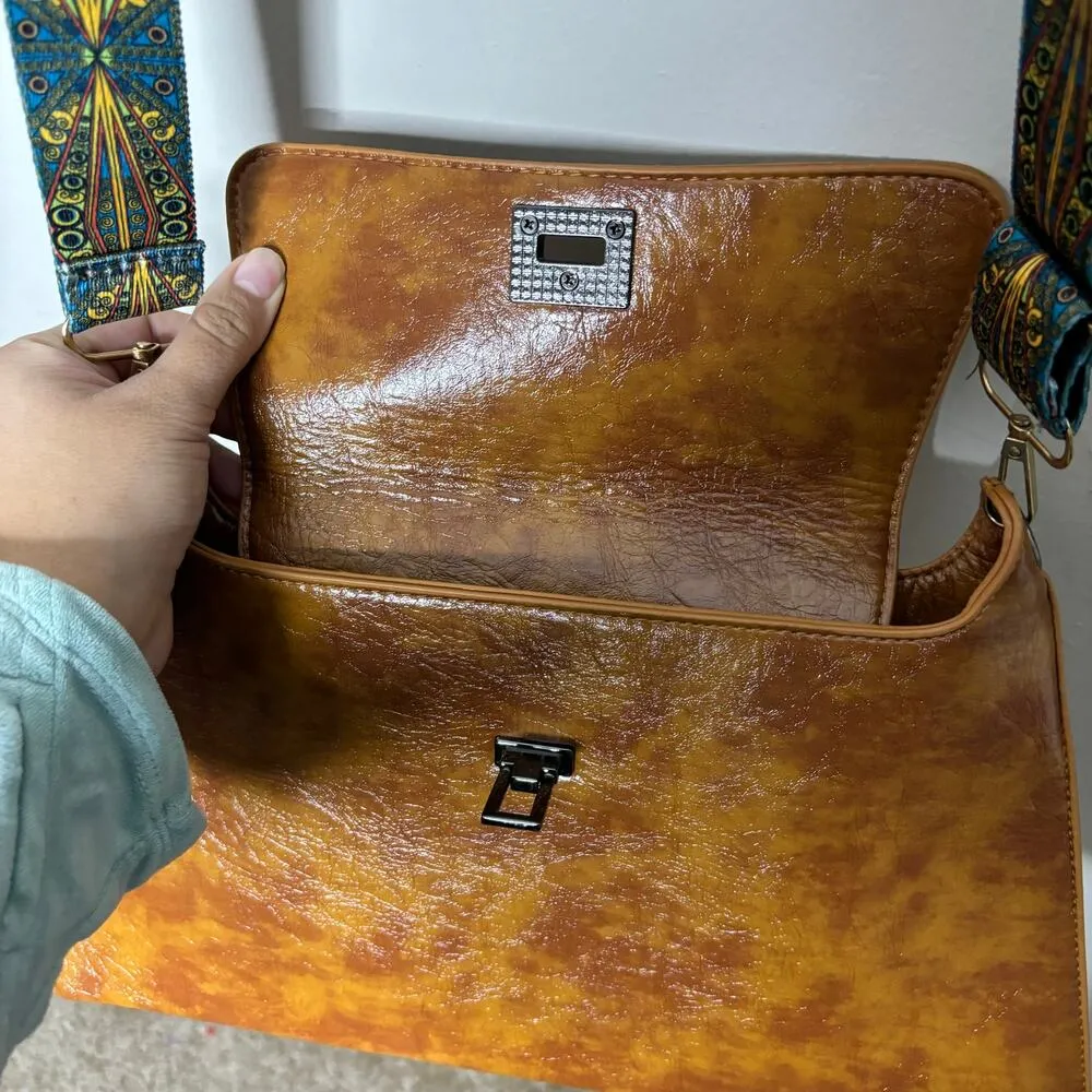 Brown Envelope Clutch Purse - Image 4