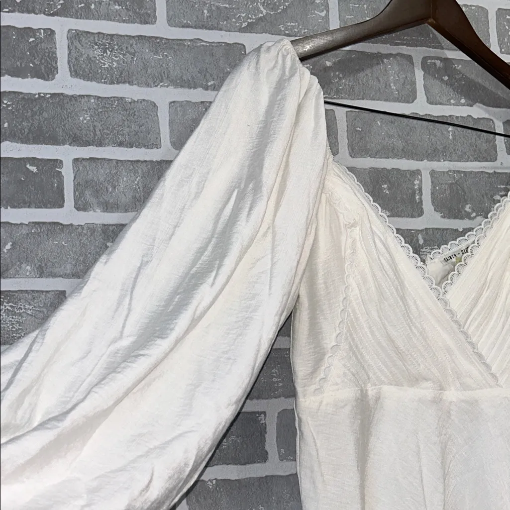 Saints + Secrets White Mini Dress Women’s Size Medium - Image 3