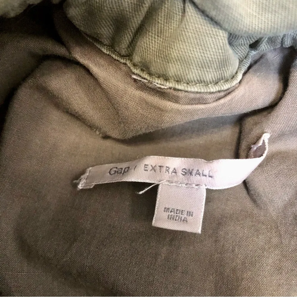 Vintage Y2K  Utility Jacket Olive Green Field Washed Cotton Funnel-Neck sz XS - Image 10