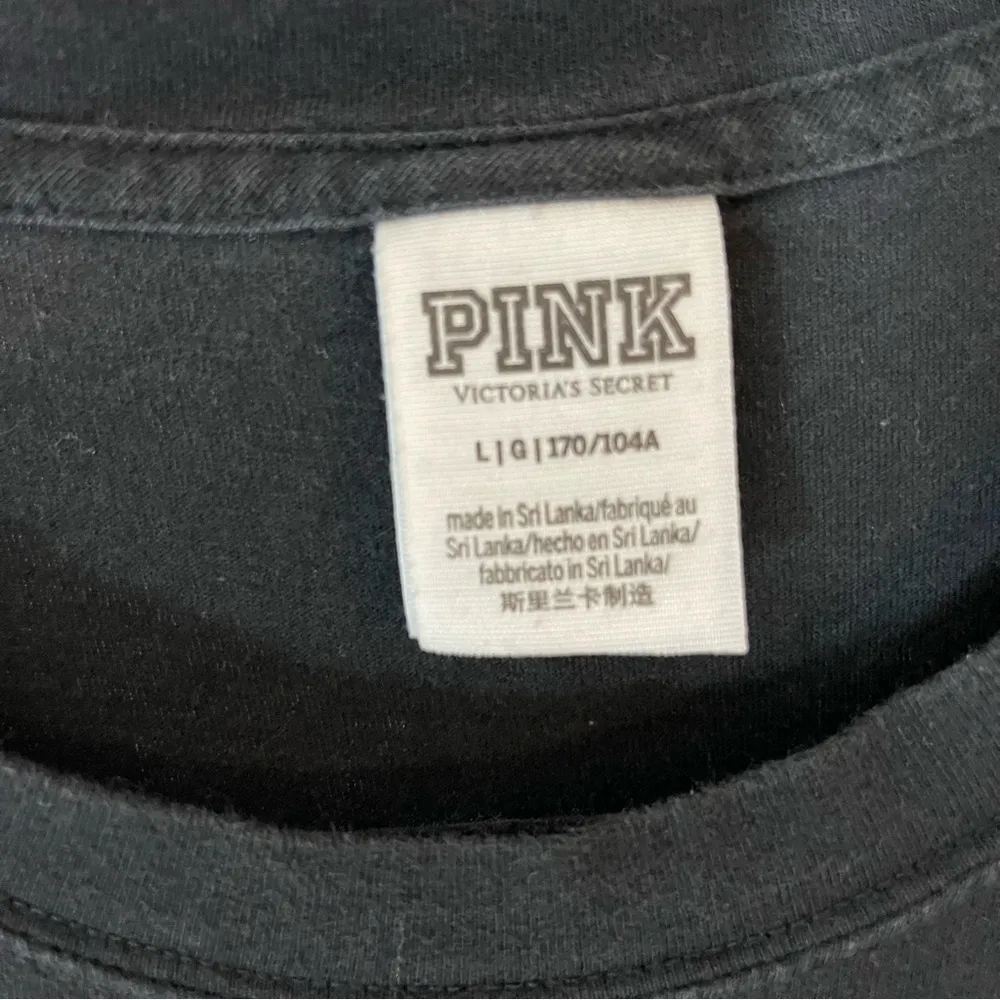 PINK Victoria's Secret Black Long Sleeve Tee Classic Crew - Image 2