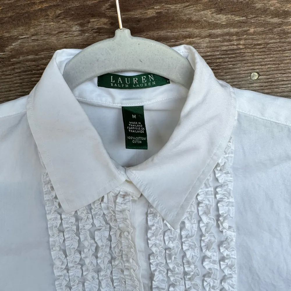 COPY - Vintage Ralph Lauren White Ruffle Dinner Shirt - Image 4