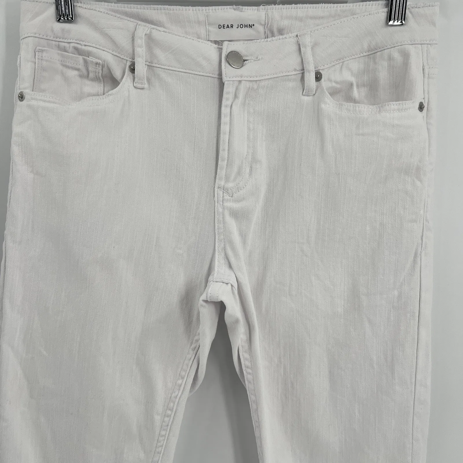Dear John Denim Blaire High Rise Ankle Slim Straight Jeans Women's Size 28 White - Image 4