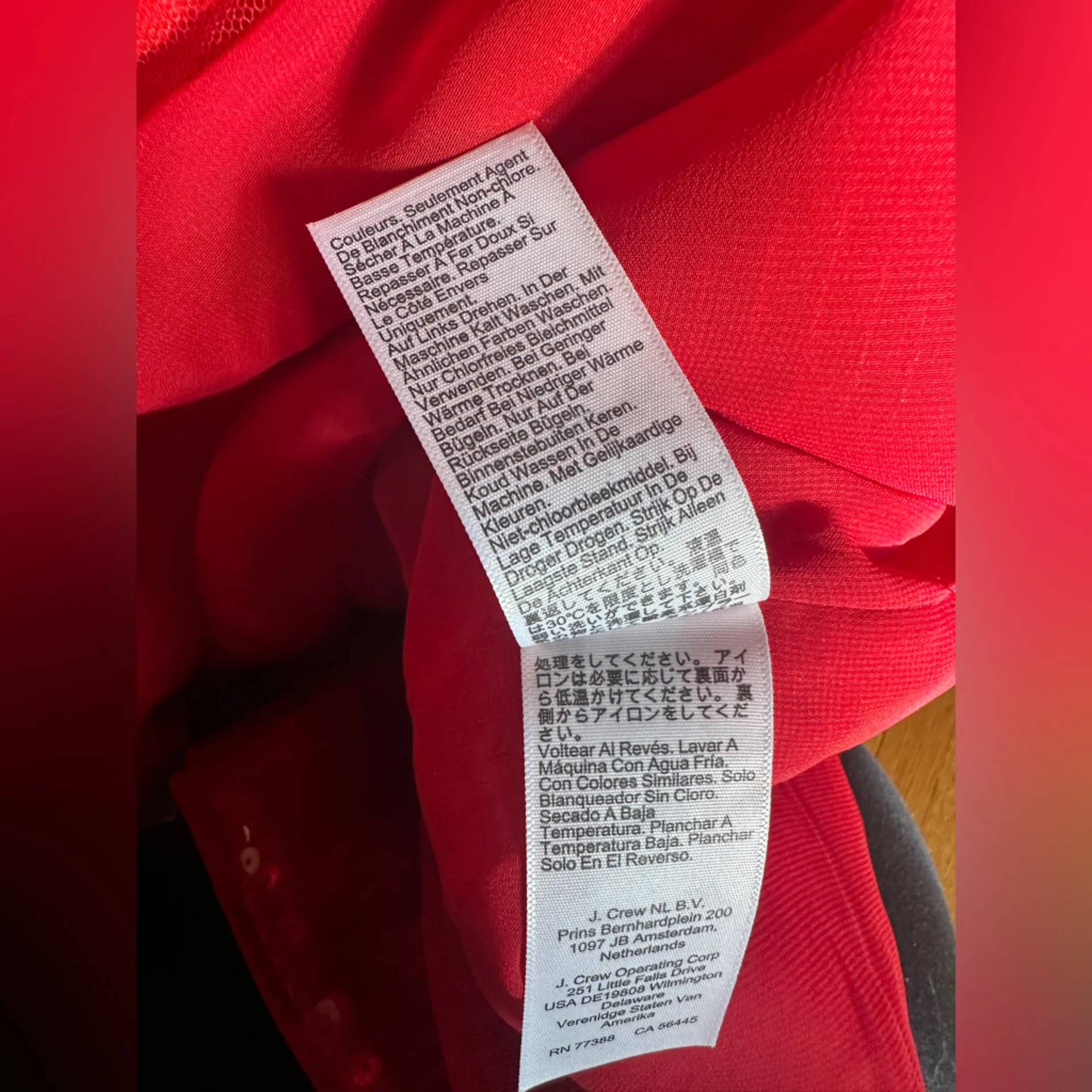 J. Crew Collection Red Sequin Lined Mini Pencil Skirt, Size 24, NWT - Image 7