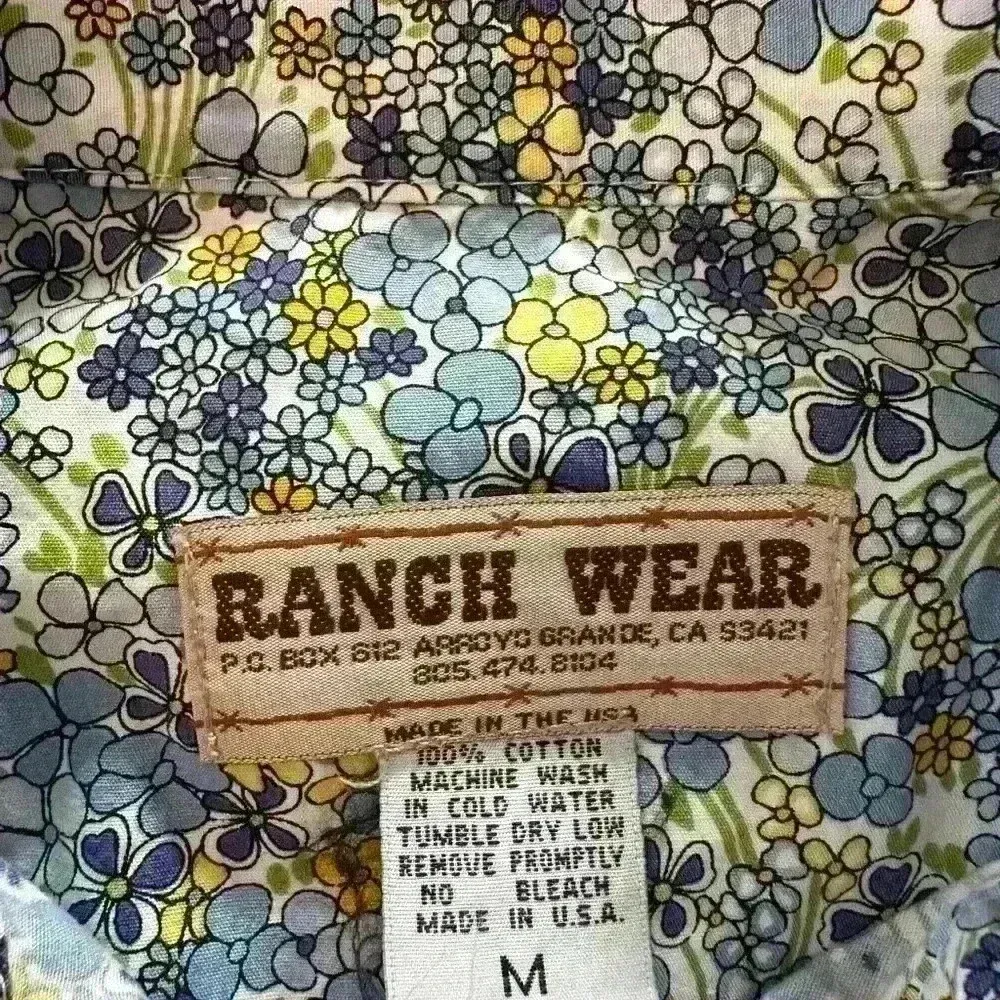 Vintage Ranch Wear Sleeveless Floral Button - Image 2