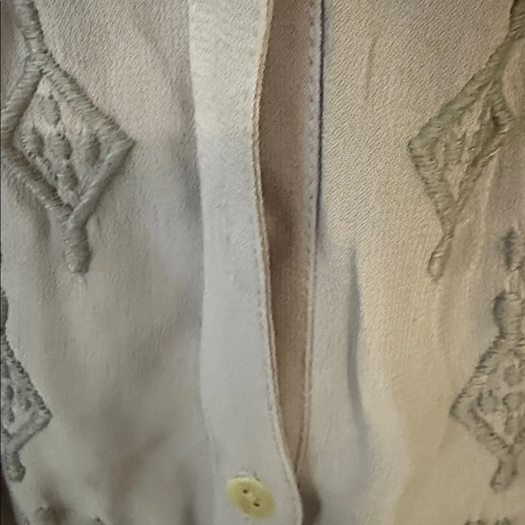 SOFT SURROUNDINGS 2X Lavender Button-Up Dress with Embroidered Detail. - Image 6