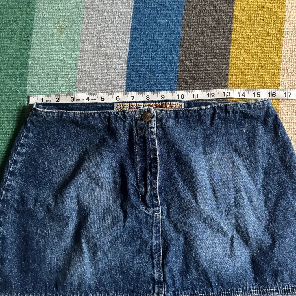 Vintage y2k two tone denim mini skirt | Size 12 | Jou Jou Jeans Blue - Image 7