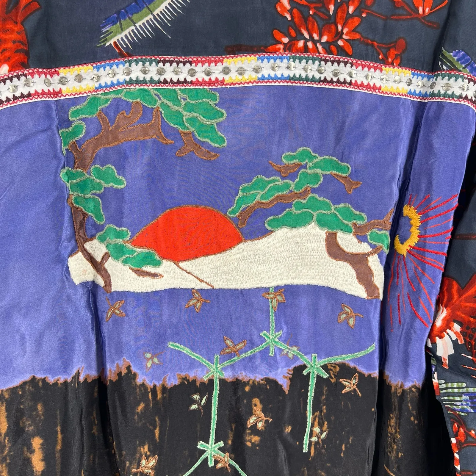 Lightweight Bomber Jacket US Large‎ Desigual Embroidered "Yhan" New - Image 11