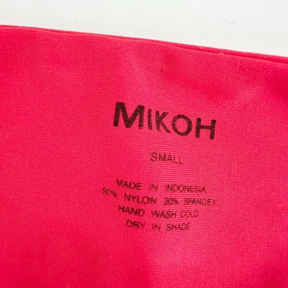 Mikoh  Swim Pink Sunset II Bikini SET Top Medium Lanai Bottoms Small - Image 5