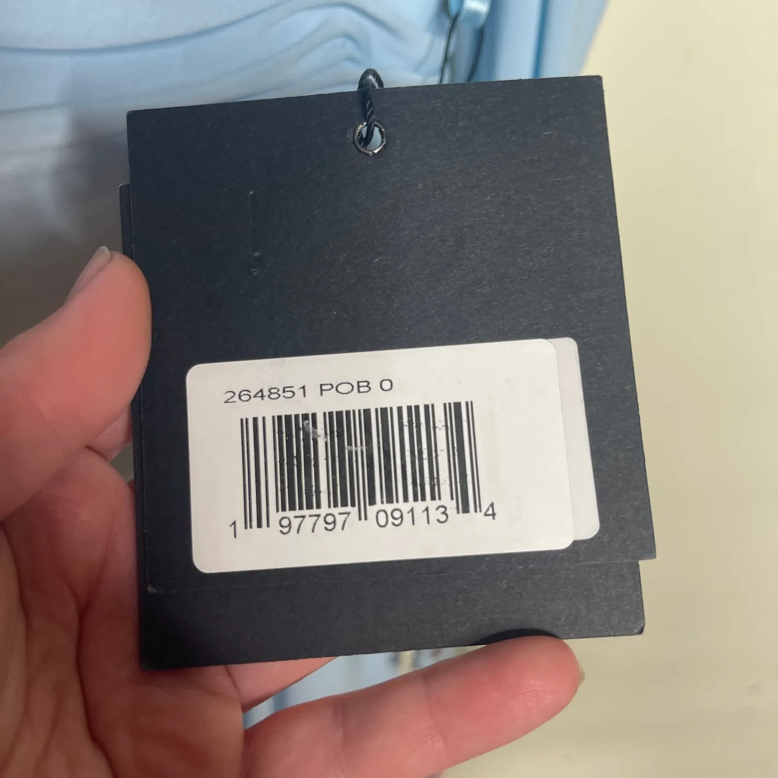 New Ieena Mac Duggal Foldover Jeweled Midi Dress Powder Blue 26485 Sz 0 - Image 10