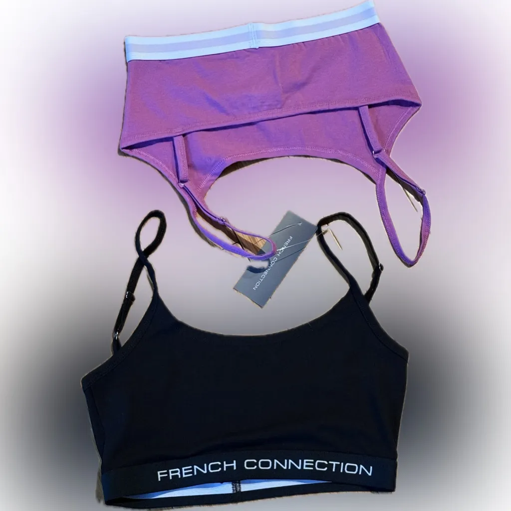 FCUK French Connection Crop Top Bralette Set - Image 4