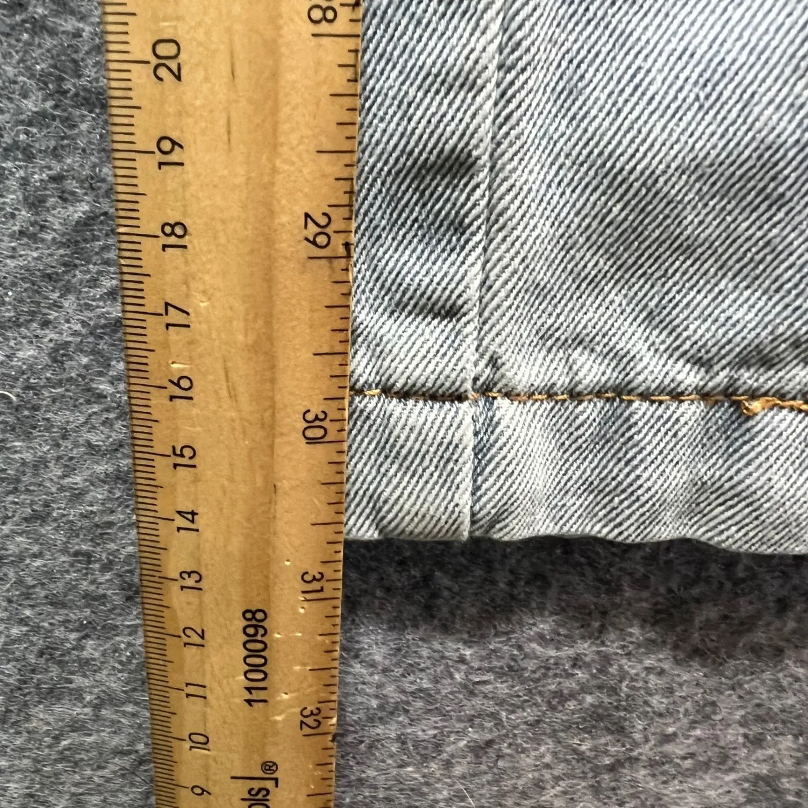 Madden Girl Baggy Wide Leg Cargo Jeans Light Wash Denim Y2K‎ Style Streetwear L - Image 3