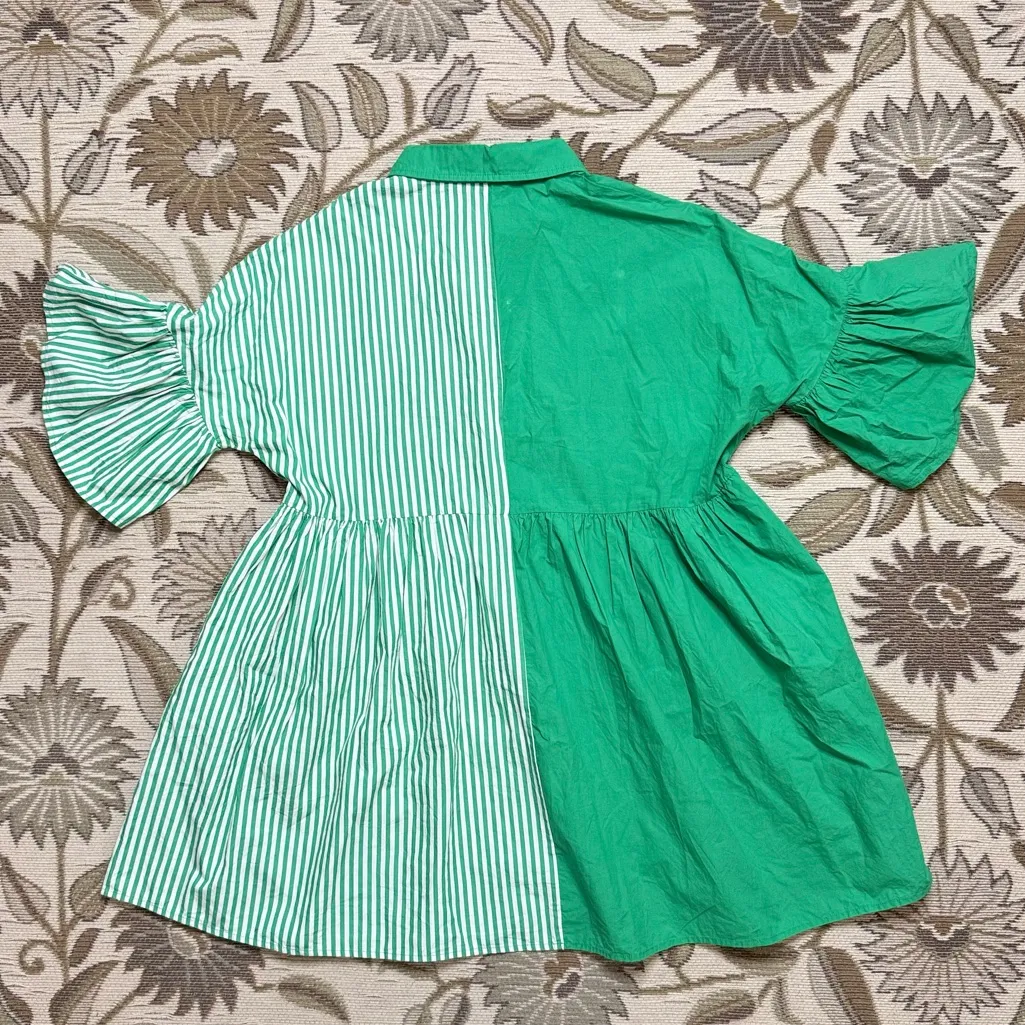 Petal & Pup Didi Frill Mini Dress Empire Waist Shirtdress - Image 3