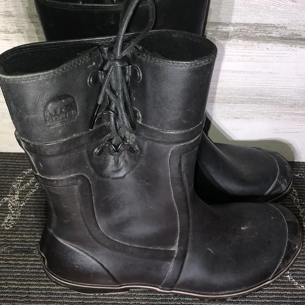 Sorel Conquest Carly Glow waterproof boots Sz 10.5 black heeled sorel boots​​​ - Image 7