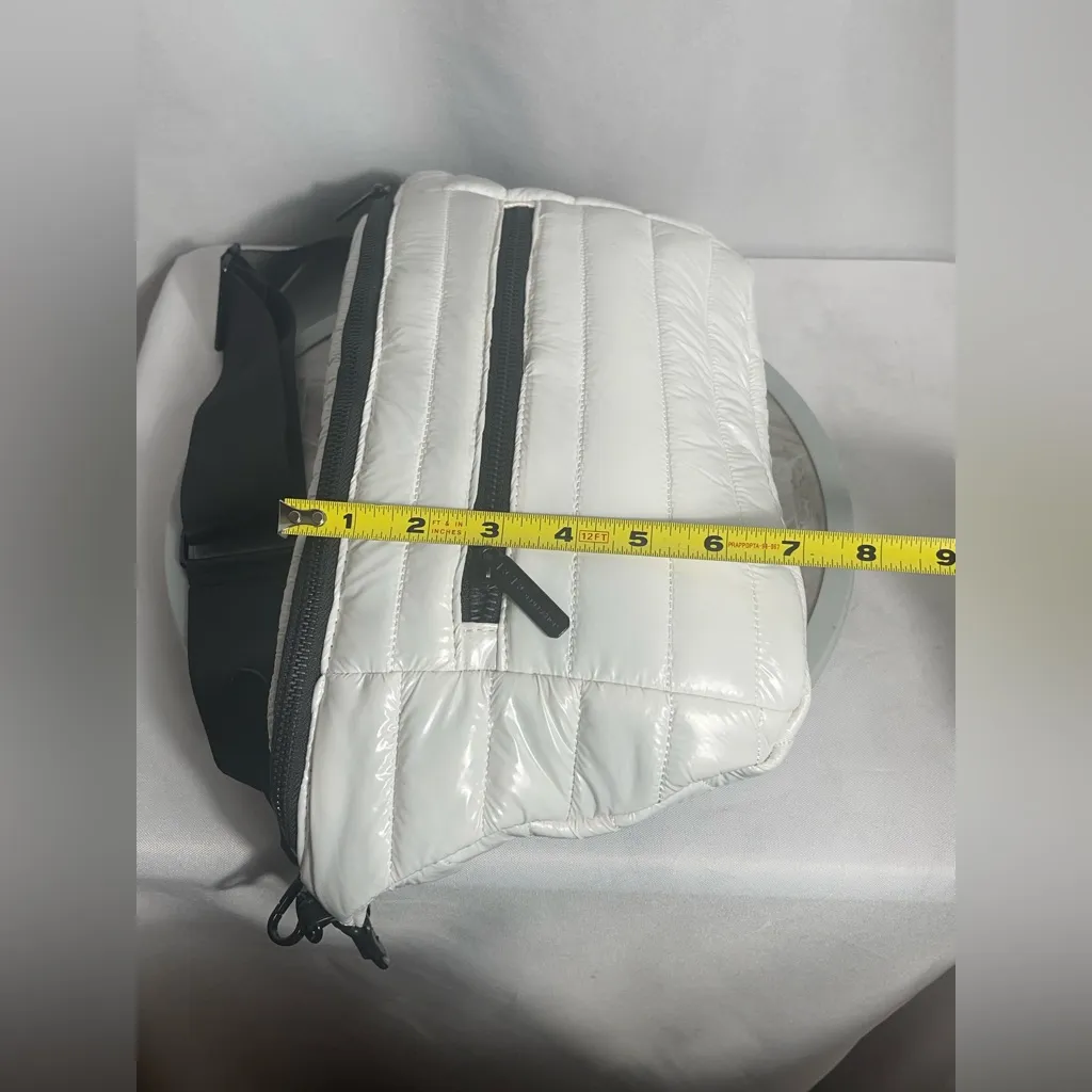 BCBG Generation White Quilted Three-in-One Convertible Belt Sling Shoulder Bag - Image 10