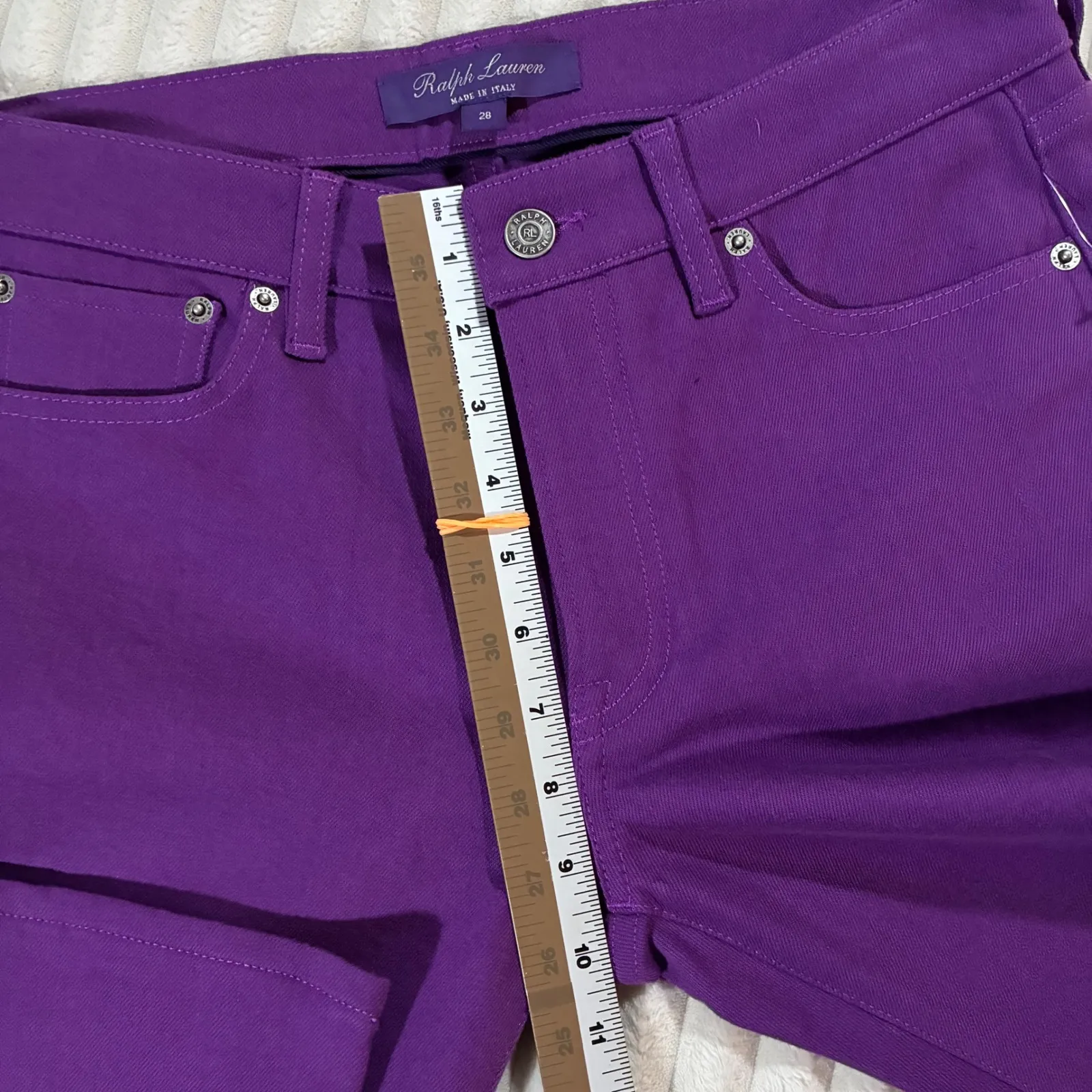 EUC Ralph Lauren Purple Label Collection 160 Slim Straight Leg Jeans Women's 28 - Image 11