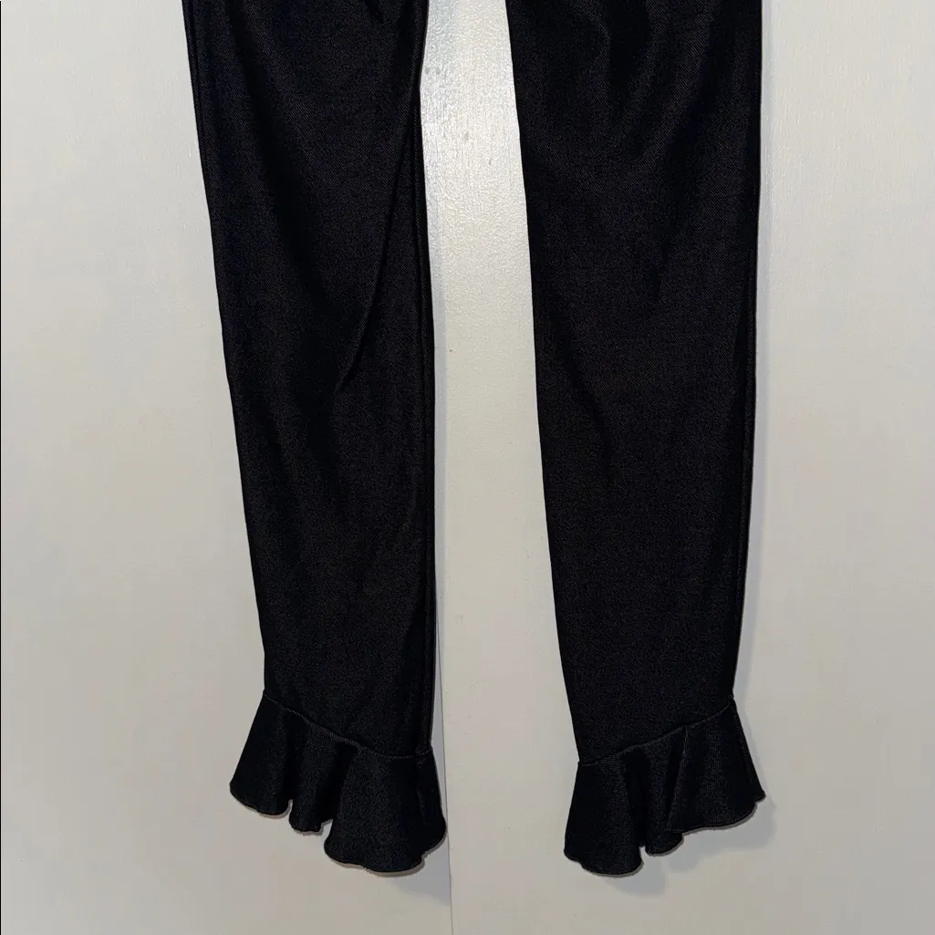 Fantastic Fawn Pull On Pants w Ruffle Cuff Women’s S Small Black - Image 6