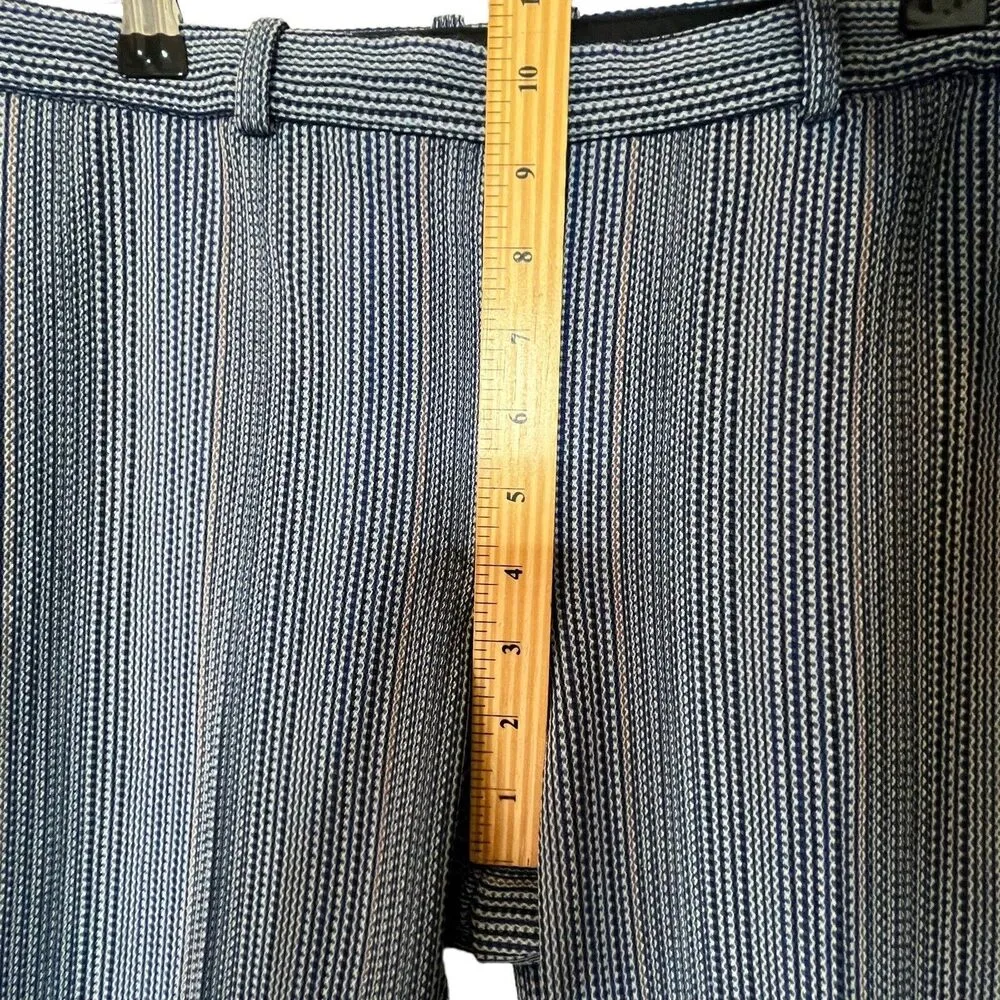 Theory  Demitria Wool-Blend Flared Pants Eldora Striped Trousers Womens Size 10 - Image 12