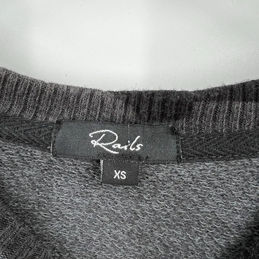 Rails Ramona Iron Camo Print Gray Black Sweatshirt Pullover Top Women’s Size XS - Image 8