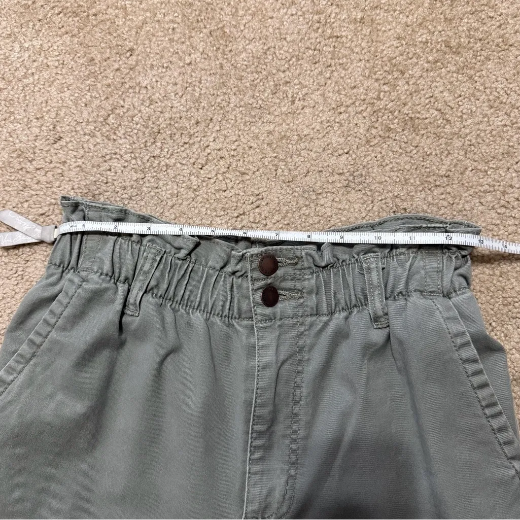 Universal Thread High Rise Tapered Pants, paper bag waist, olive gray, size 2 - Image 8