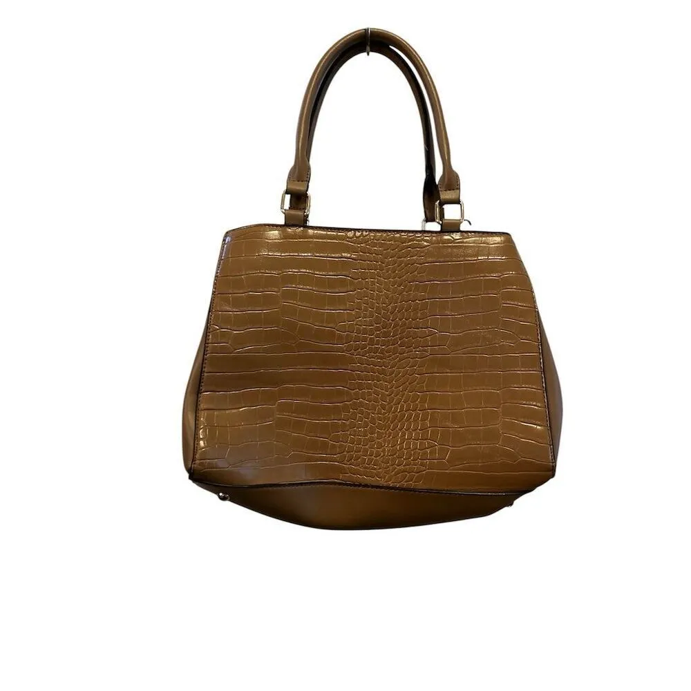 Adrienne Vittadini Women's Brown Crocodile Embossed Shoulder Bag - Image 6