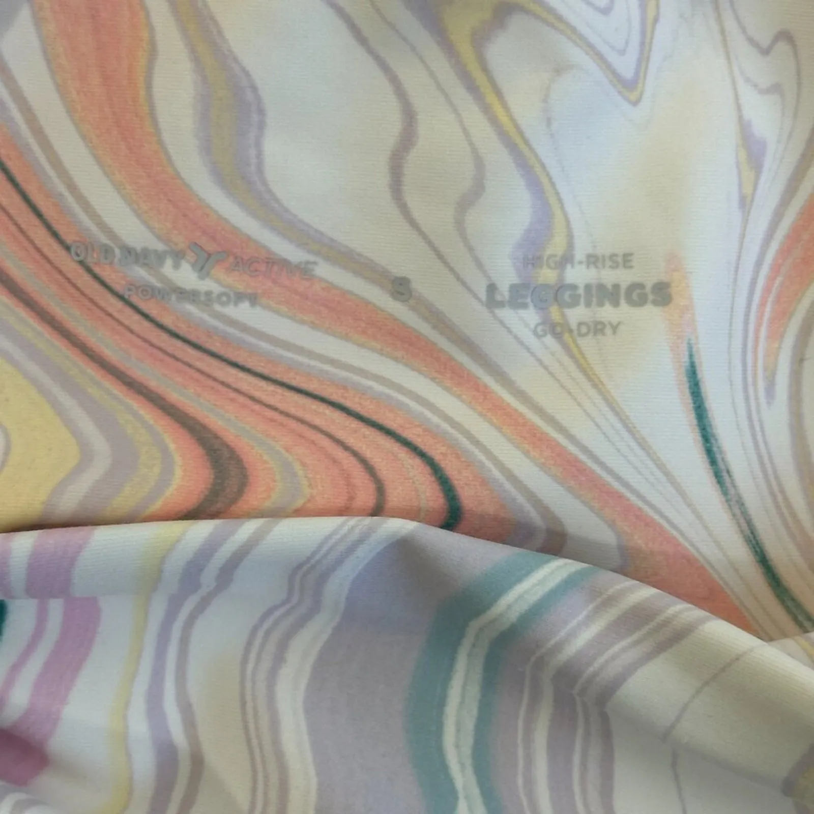 NWT Old Navy PowerSoft Leggings Womens S Marble Swirl High Rise Yoga Athleisure - Image 5