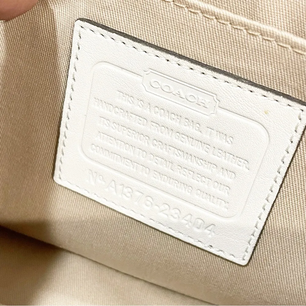 Coach  White Legacy Perforated Leather Penelope Shoulder Bag 23404 - Image 4