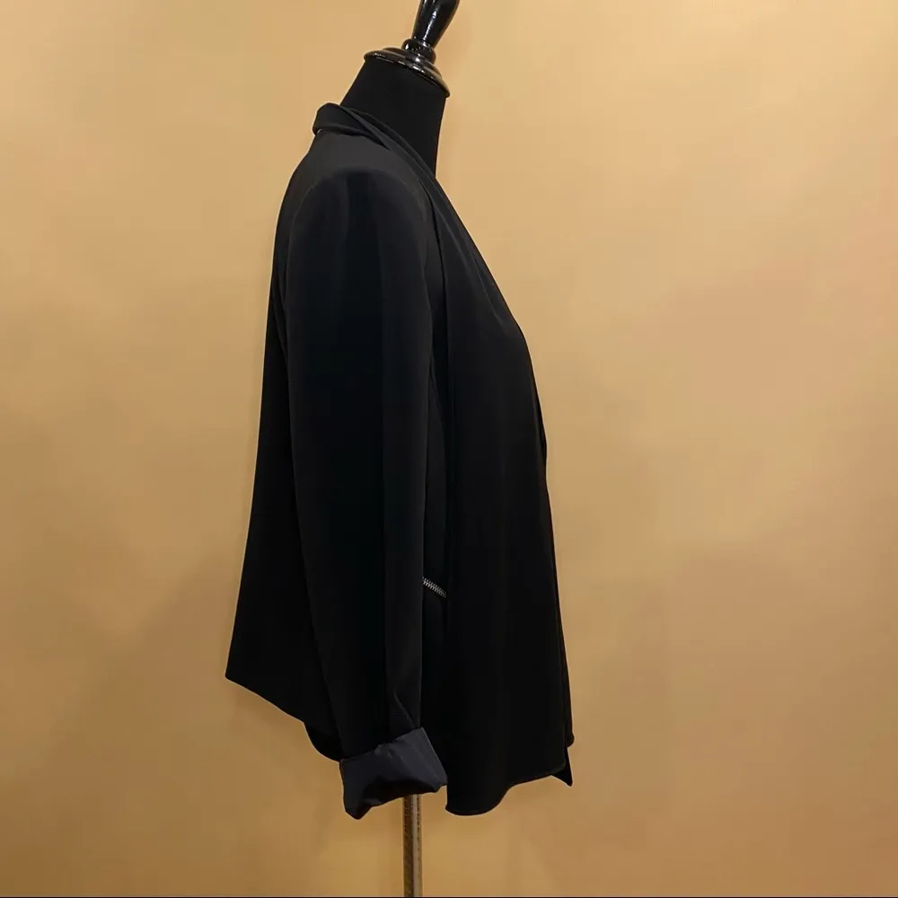 🛍️ Trouve Black Convertible Open Front Zipper Blazer Size L Size L - Image 7
