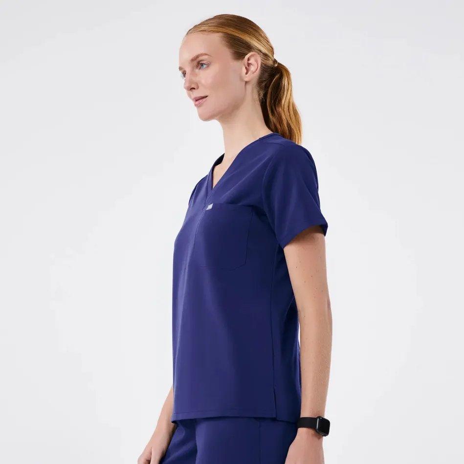 Fig Catarina one pocket scrub top women's nurse scrub top navy blue size XL - Image 8