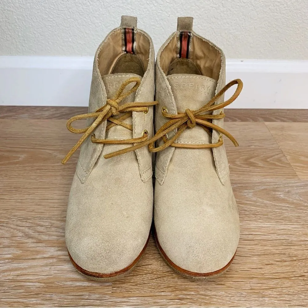 Sperry Suede Leather Top Sider Harlow Wedge Bootie - Image 5