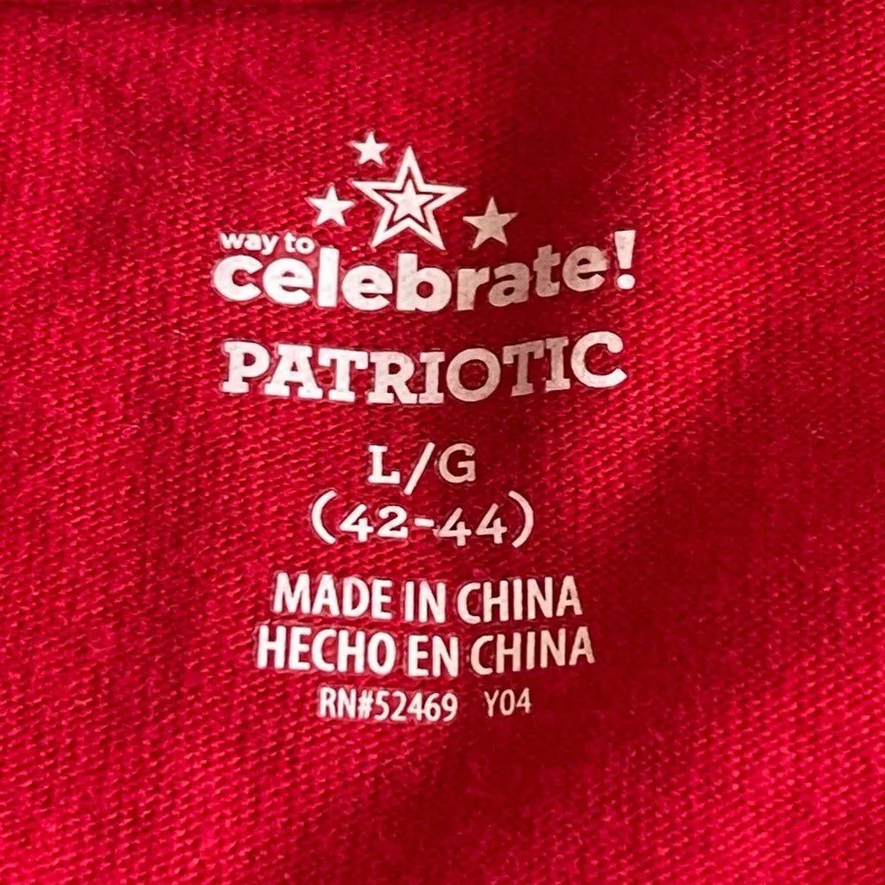 Way To Celebrate Patriotic‎ Graphic Cropped T Shirt Womens XL 1X Red Biker Eagle - Image 4