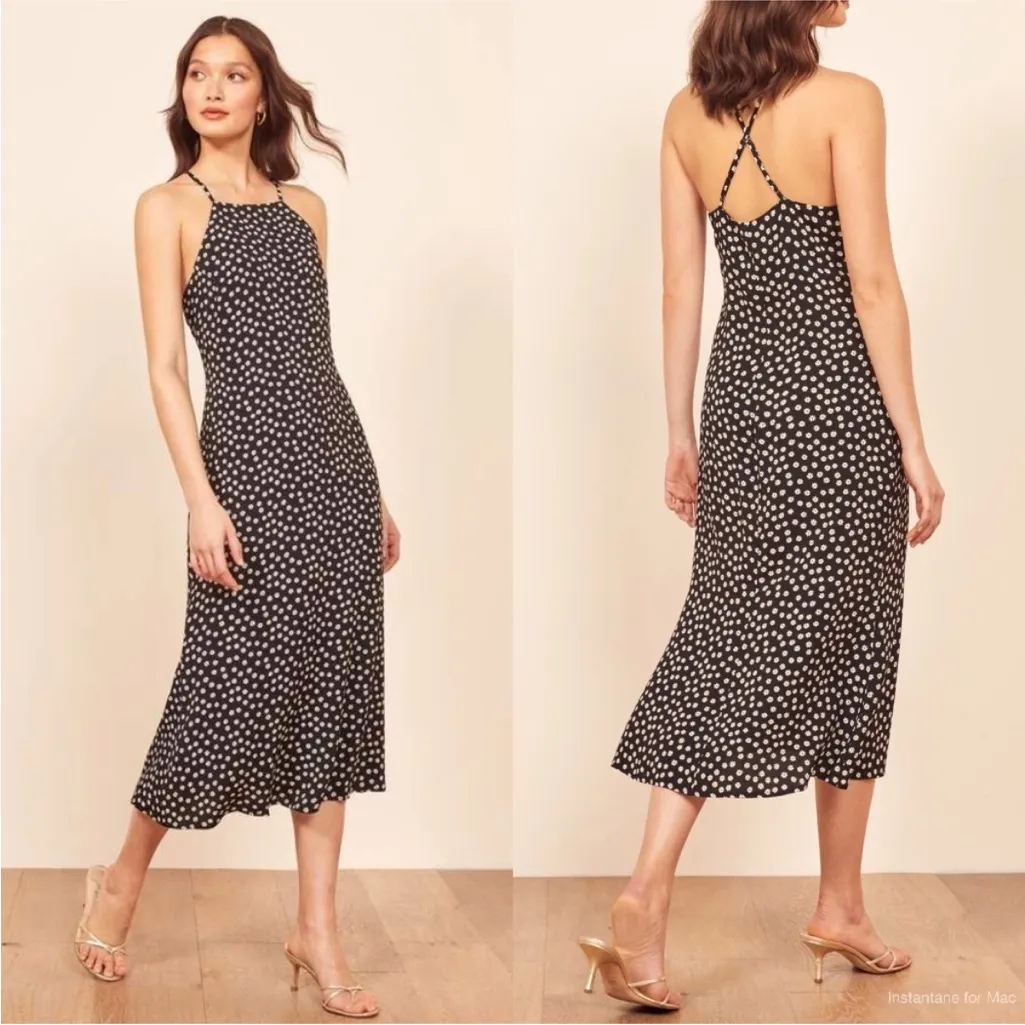 Reformation Roman Dress Midi Sunflower Dress Size 2 - Image 2