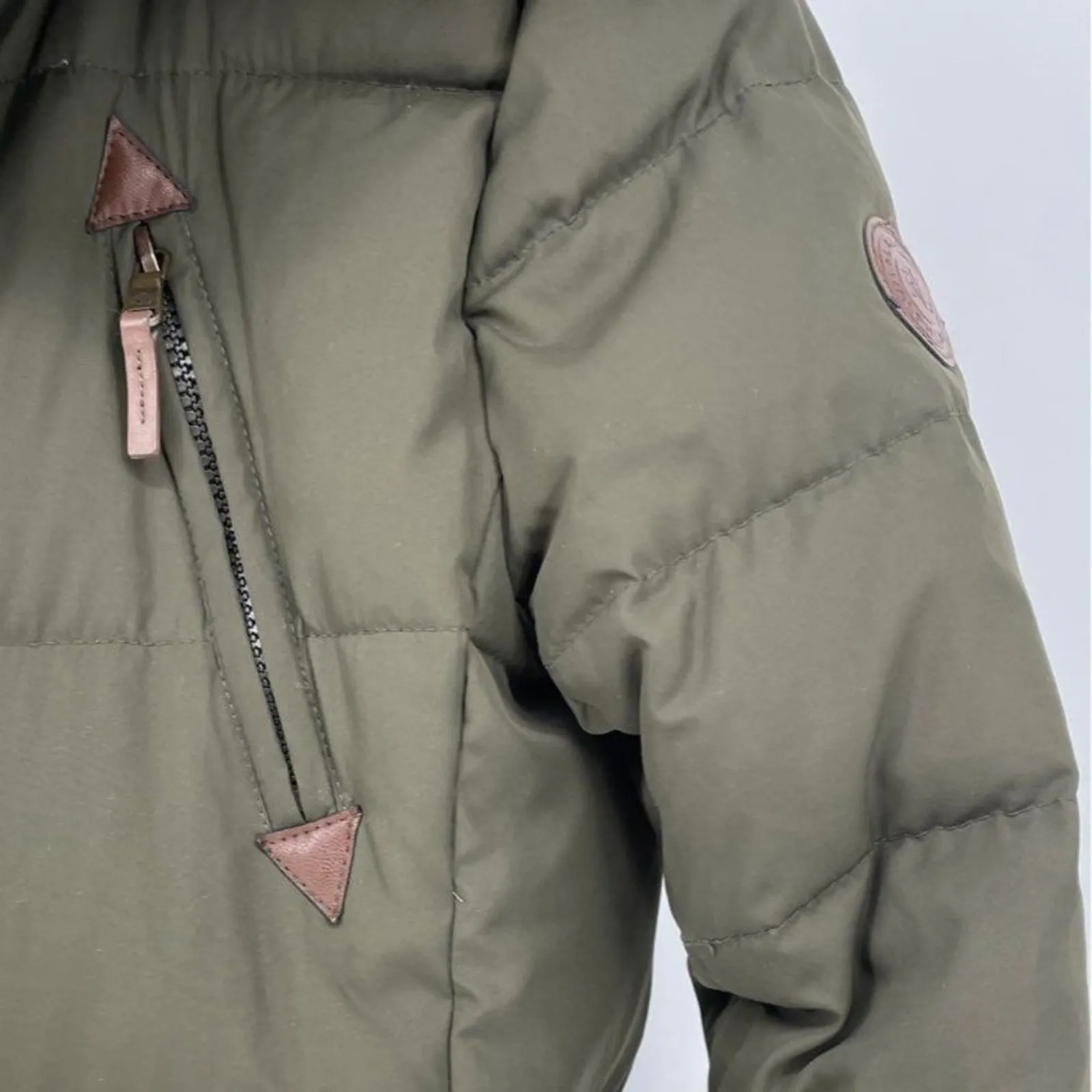 Ralph Lauren Polo Green Women's Winter Parka Jacket Duck Down Feather‎ - Size XS - Image 3